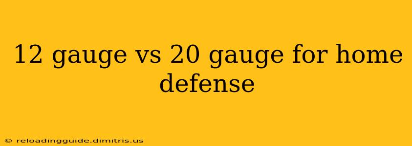 12 gauge vs 20 gauge for home defense