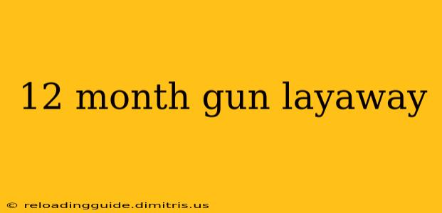 12 month gun layaway