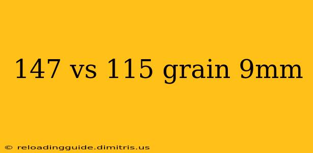 147 vs 115 grain 9mm