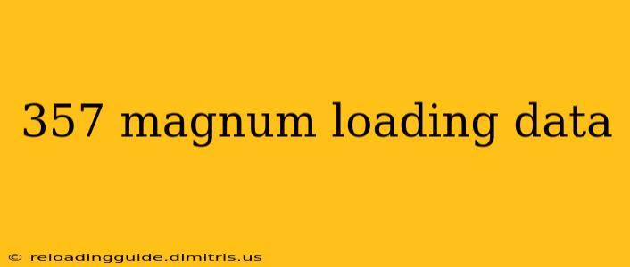 357 magnum loading data