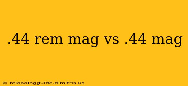 .44 rem mag vs .44 mag