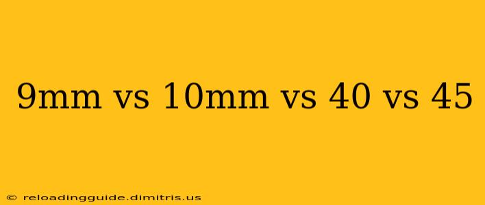 9mm vs 10mm vs 40 vs 45