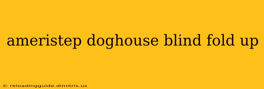 ameristep doghouse blind fold up