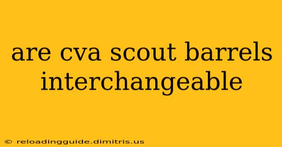 are cva scout barrels interchangeable