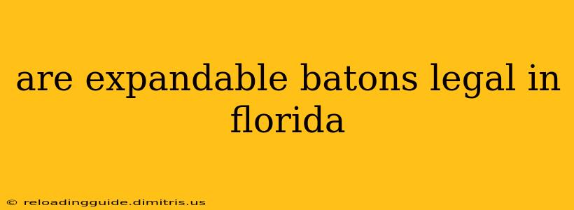 are expandable batons legal in florida