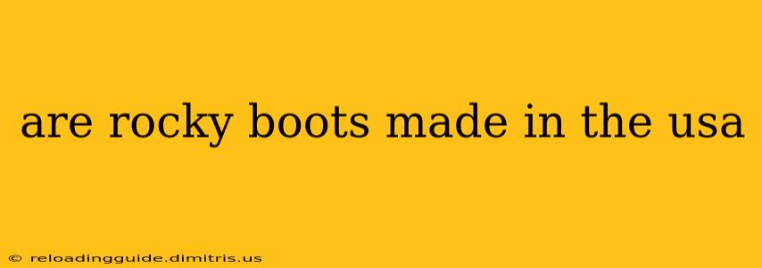 are rocky boots made in the usa