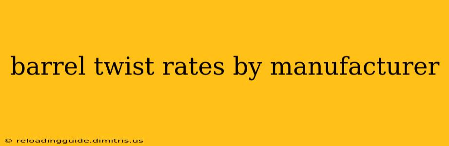 barrel twist rates by manufacturer