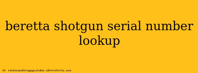 beretta shotgun serial number lookup