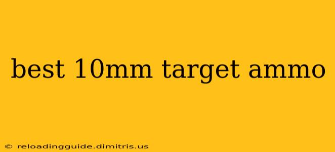 best 10mm target ammo