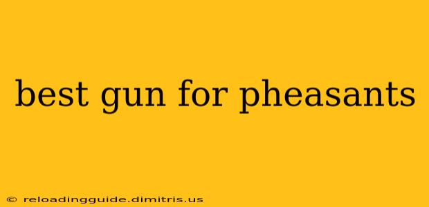 best gun for pheasants