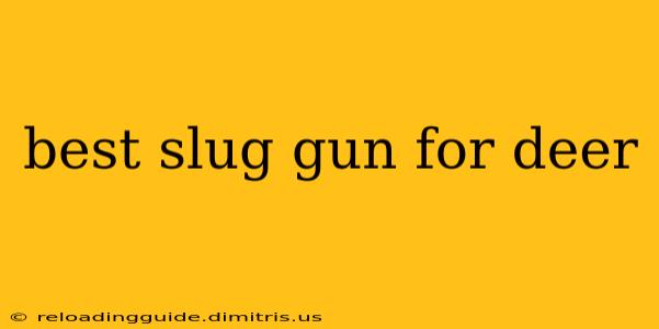 best slug gun for deer