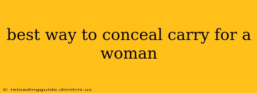 best way to conceal carry for a woman