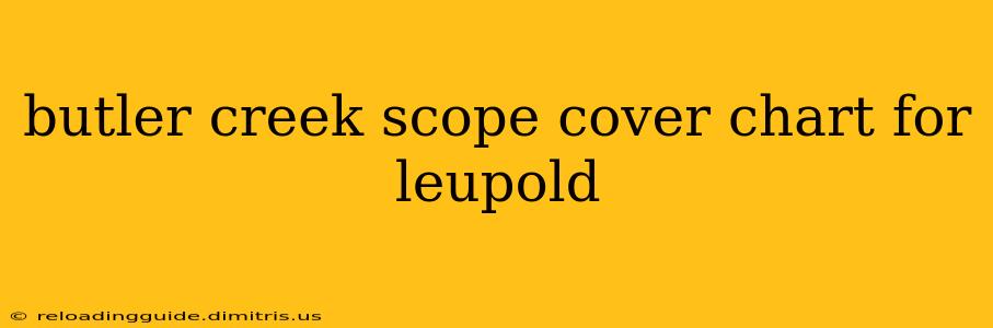 butler creek scope cover chart for leupold