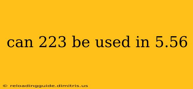 can 223 be used in 5.56