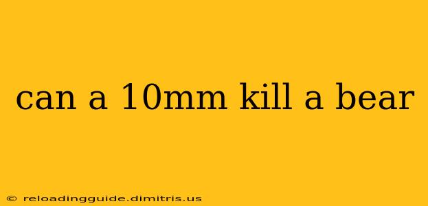 can a 10mm kill a bear