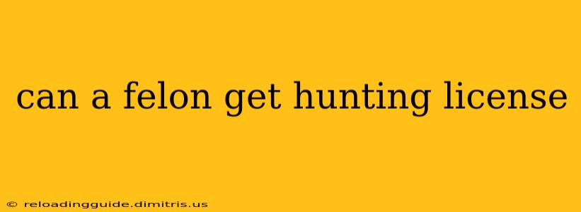 can a felon get hunting license