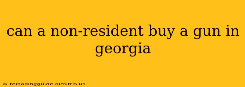 can a non-resident buy a gun in georgia