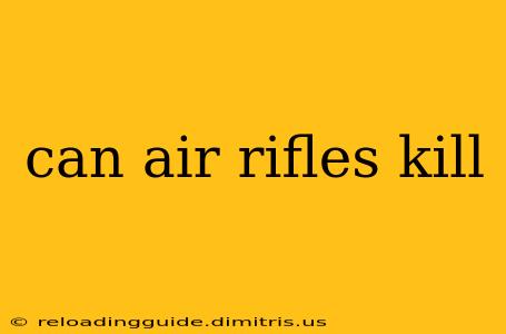 can air rifles kill