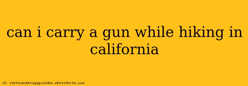 can i carry a gun while hiking in california