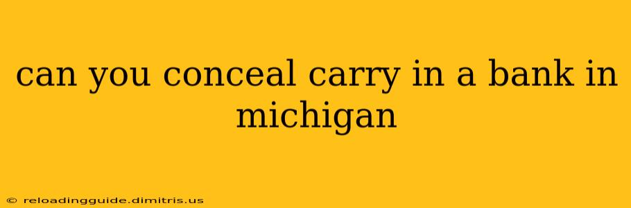 can you conceal carry in a bank in michigan