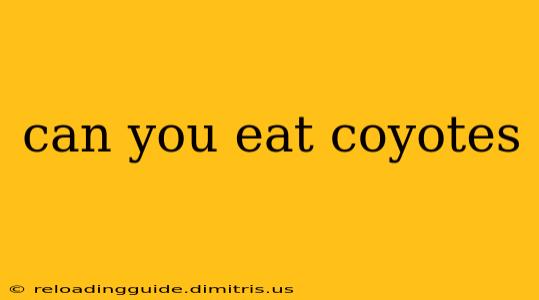 can you eat coyotes