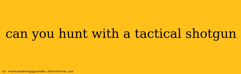 can you hunt with a tactical shotgun