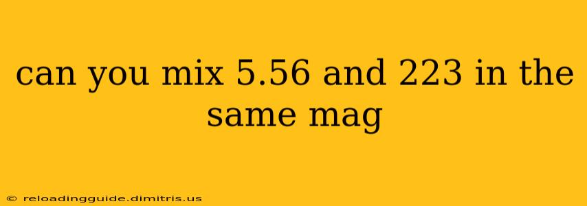 can you mix 5.56 and 223 in the same mag