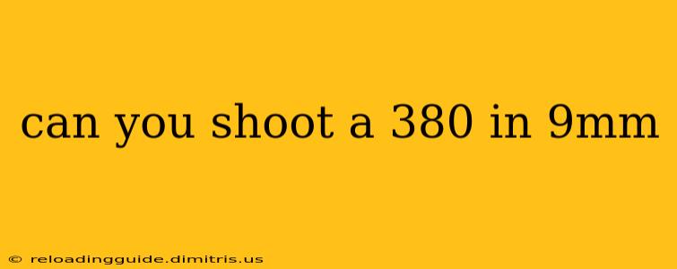 can you shoot a 380 in 9mm