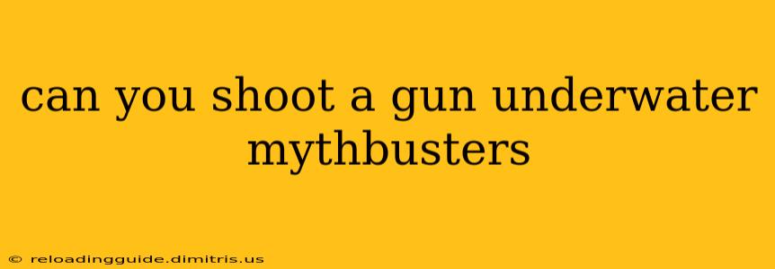 can you shoot a gun underwater mythbusters