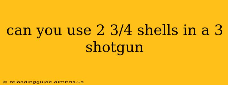 can you use 2 3/4 shells in a 3 shotgun