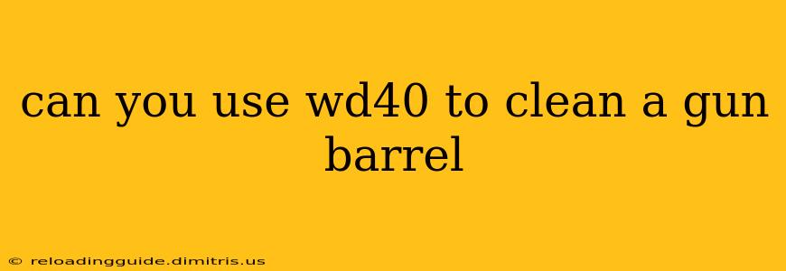 can you use wd40 to clean a gun barrel