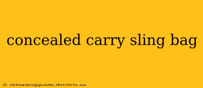 concealed carry sling bag