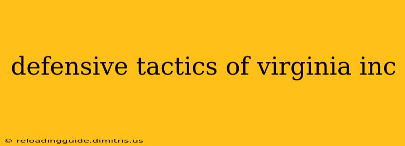 defensive tactics of virginia inc