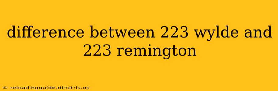 difference between 223 wylde and 223 remington