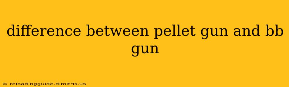 difference between pellet gun and bb gun