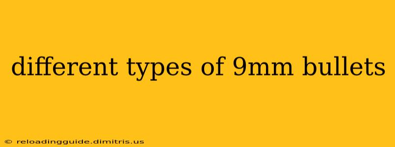 different types of 9mm bullets