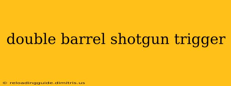 double barrel shotgun trigger