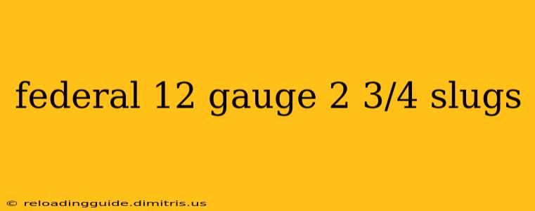 federal 12 gauge 2 3/4 slugs