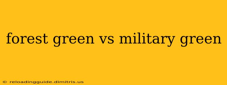 forest green vs military green