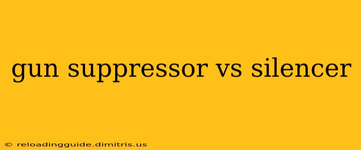 gun suppressor vs silencer