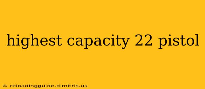 highest capacity 22 pistol