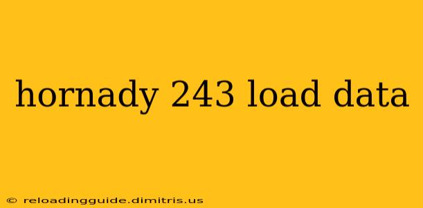 hornady 243 load data