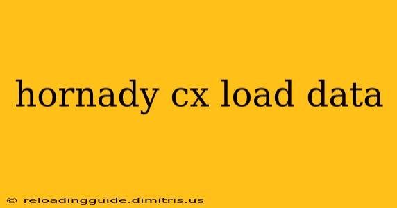 hornady cx load data