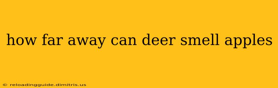 how far away can deer smell apples