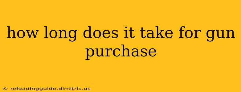 how long does it take for gun purchase