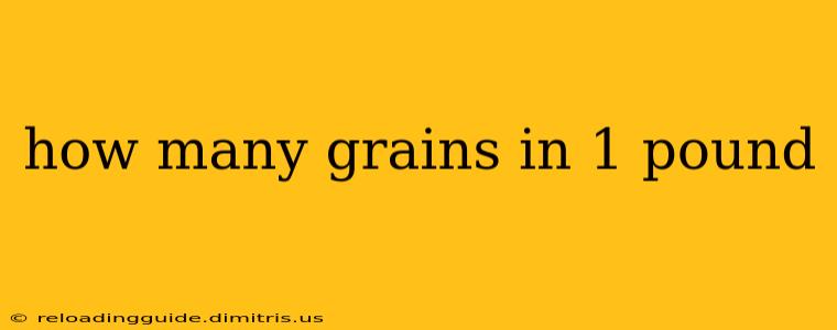 how many grains in 1 pound