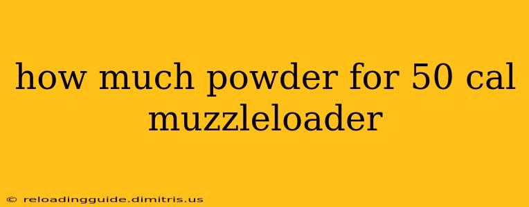 how much powder for 50 cal muzzleloader