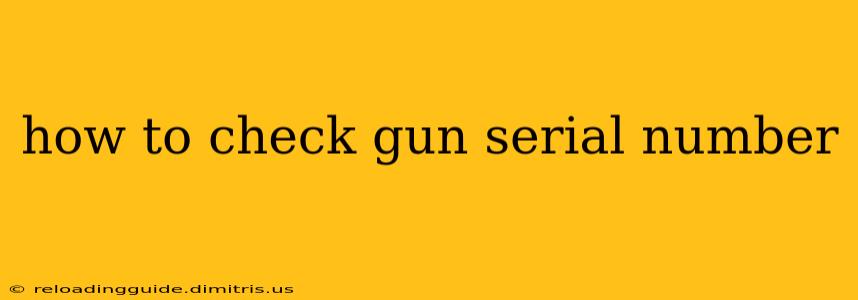 how to check gun serial number