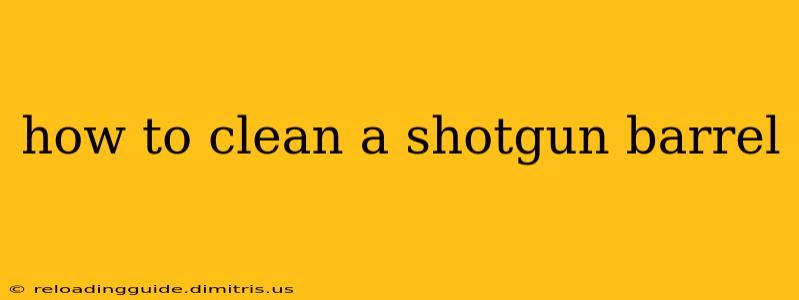 how to clean a shotgun barrel