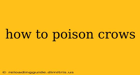 how to poison crows